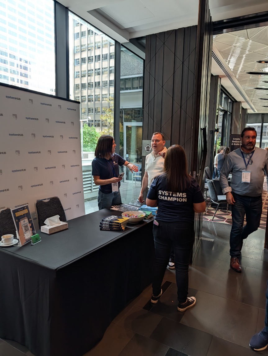 Registration desk at the Business Systems & AI Summit